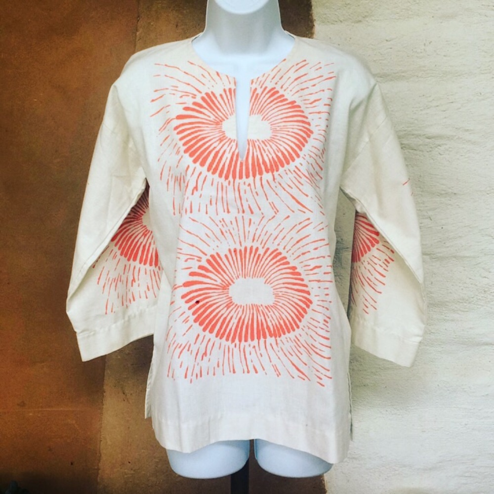 Starflower Originals hand screened cotton tunic